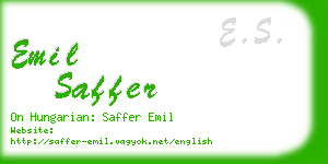 emil saffer business card